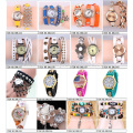 2016 Relojes de cuero largos BWL006 del cuarzo de la muñeca de las mujeres del nuevo del rhinestone cristalino del reloj de la pulsera del abrigo de la manera